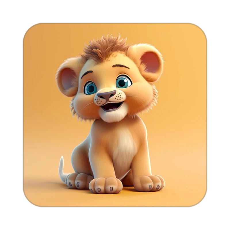 زیر لیوانی کاکتی طرح حیوانات کارتونی مدل mp27277