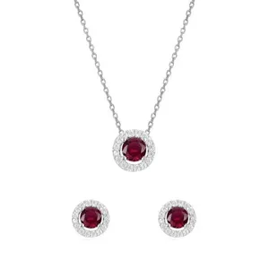 نیم ست نقره زنانه مدل گرد