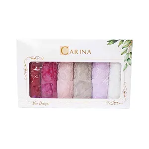 حوله دستی کارینا مدل آیریس سایز  38×80 سانتی متر مجموعه 6 عددی