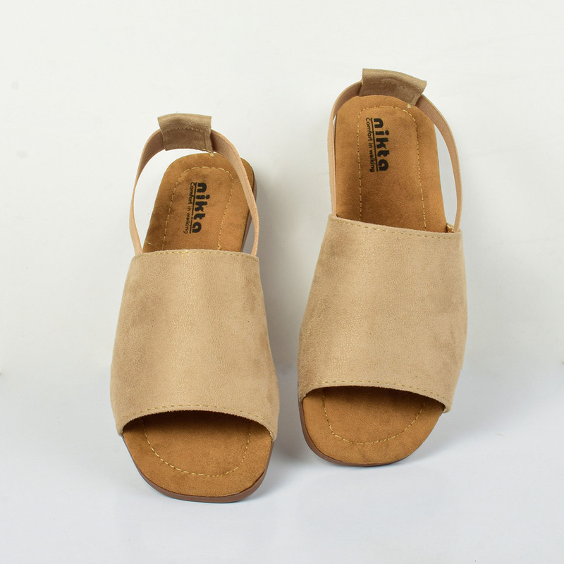 صندل زنانه نیکتا مدل بند کشی جیر 4152