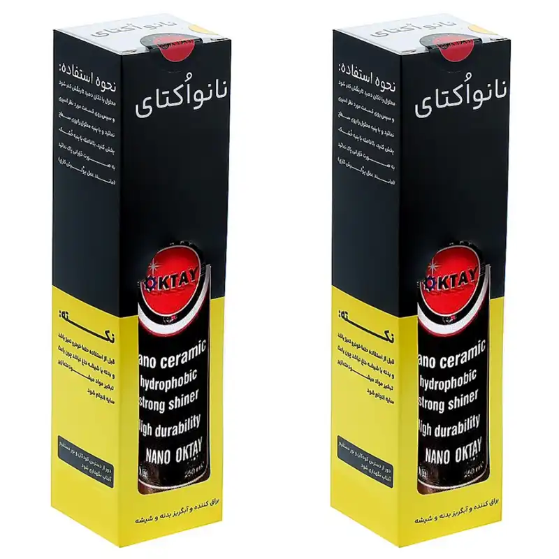 اسپری نانو سرامیک و فوق آبگریز بدنه خودرو اُکتای مدل shiner حجم 250 میلی لیتر بسته 2 عددی