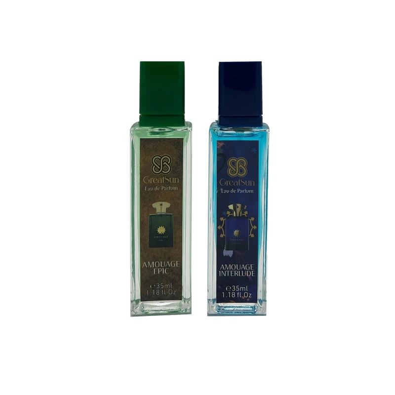 عطر جیبی مردانه گریت سان مدل AMOUAGE با رایحه گرم حجم 35 میلی لیتر بسته 2 عددی
