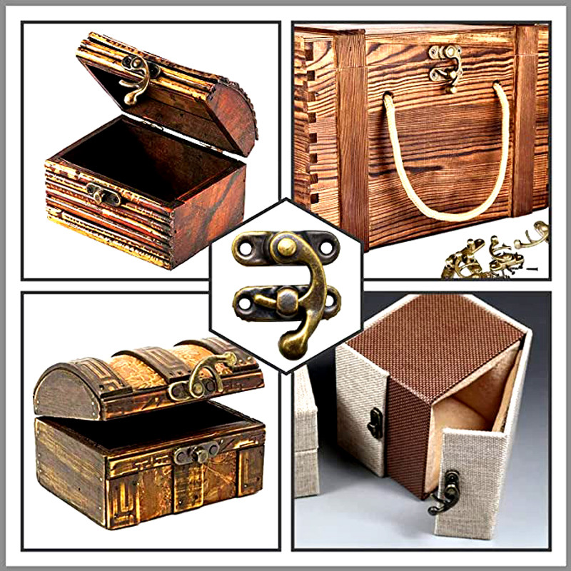 قفل جعبه مدل چفت کلونی آنتیک بسته 100 عددی قفل جعبه مدل چفت کلونی آنتیک بسته 100 عددی