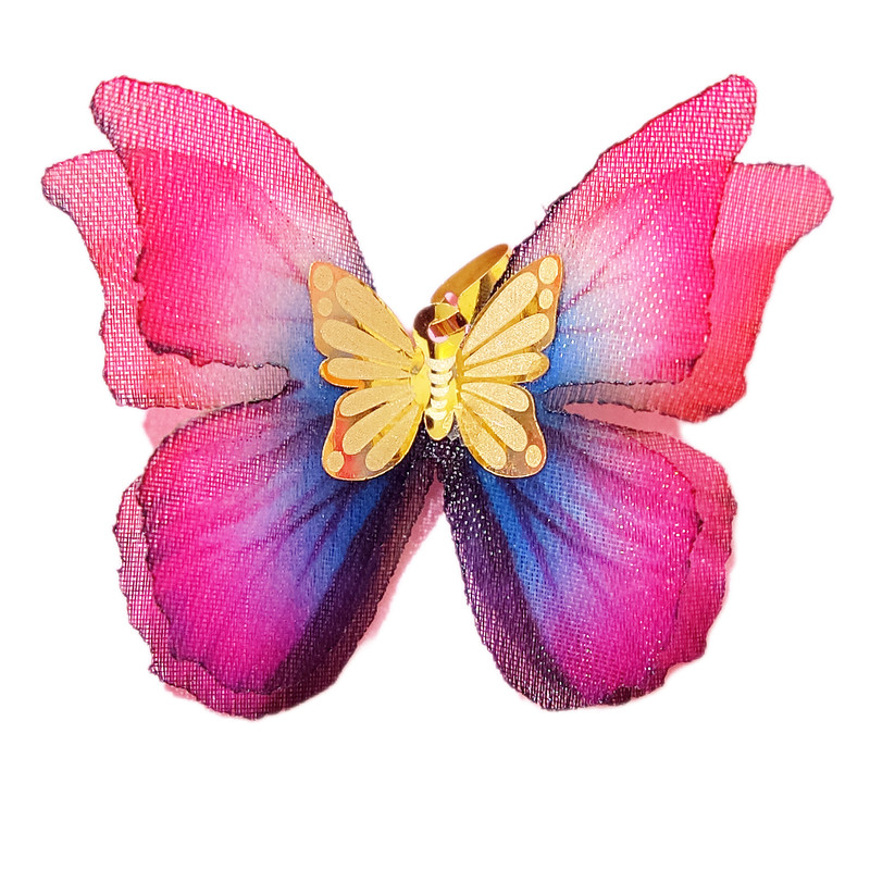 آویز گردنبند طلا 18 عیار زنانه مدل پروانه کادویی کد 87-180