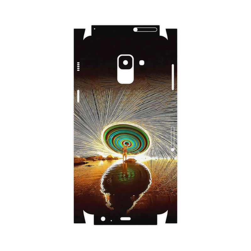 برچسب پوششی ماهوت مدل Night Light Fountain-FullSkin مناسب برای گوشی موبایل سامسونگ Galaxy A8 2018