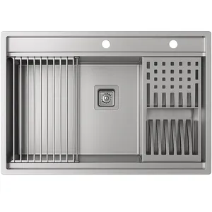 سینک ظرفشویی استیل توکار یک لگنه مدل 90