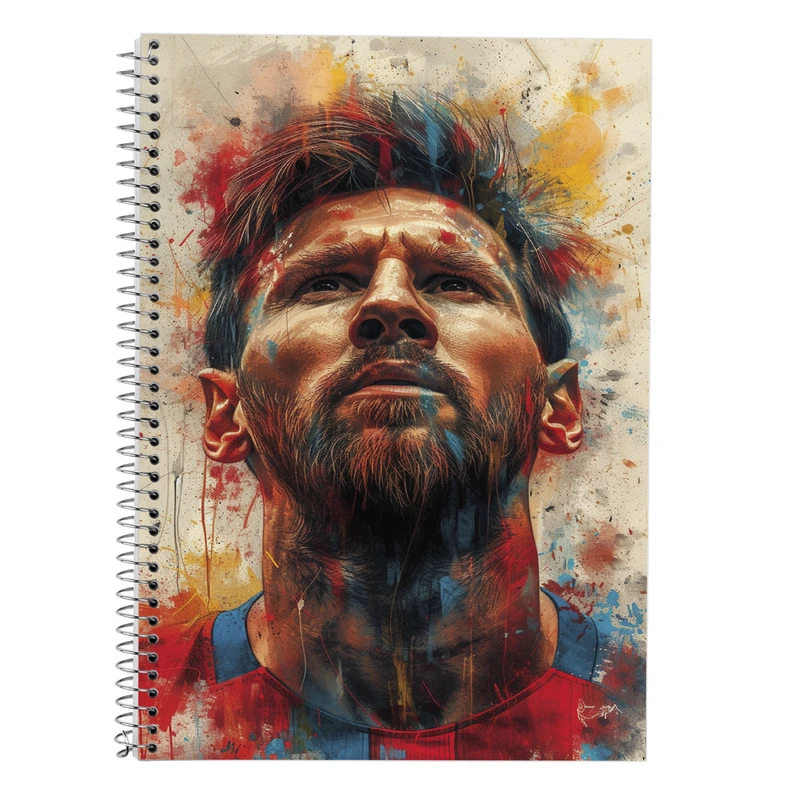 دفتر زبان 50 برگ مدوپد مدل سه خط طرح مسی messi کد DF14063