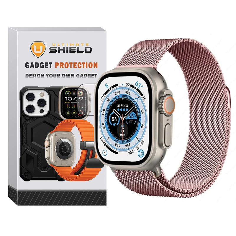 بند آلتیمیت شیلد مدل MilanStrap مناسب برای ساعت هوشمند ویرفیت HK8 Pro Max / HK9 Ultra 2 سایز 49 میلی متری