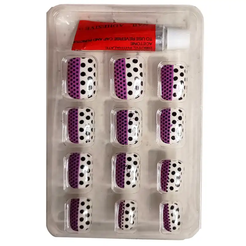 ناخن مصنوعی بچگانه تالکی کد 55 بسته 12 عددی