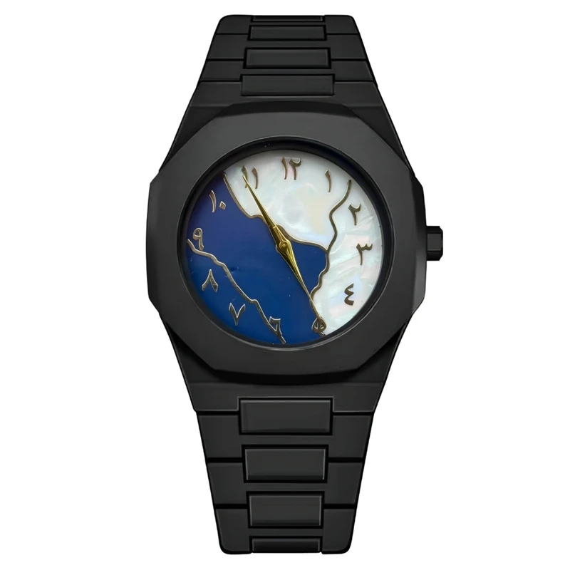 ساعت مچی عقربه‌ای کوارتز مردانه مدل اسپرت بند سبک قفل مخفی کد ۱.۱۲