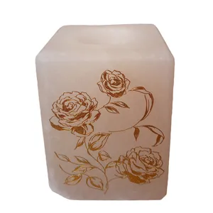 جاشمعی سنگ نمک طرح گل کد M01