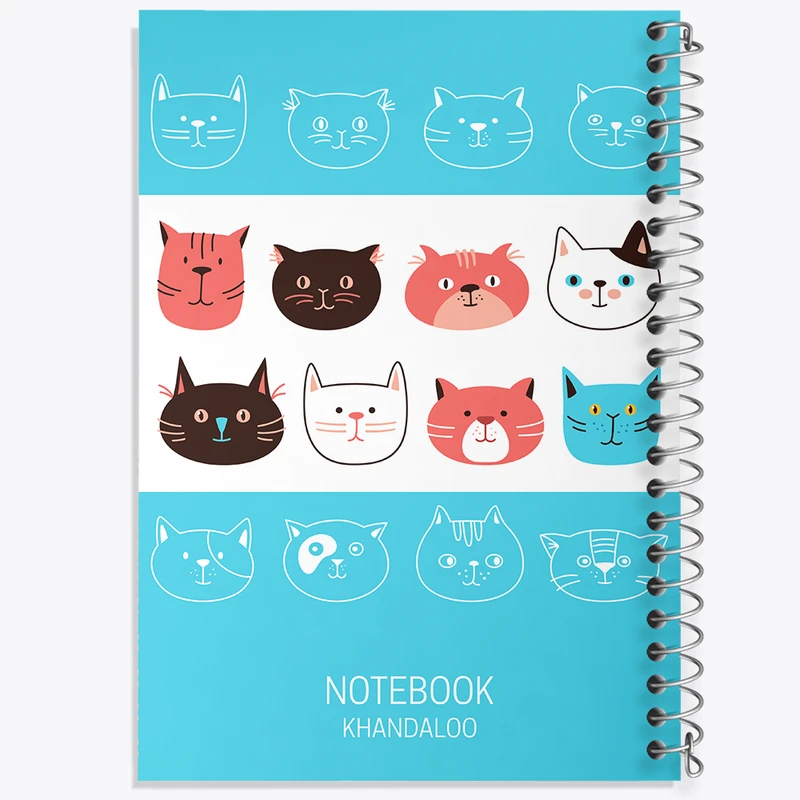 دفتر ژورنال نویسی 50 برگ خندالو مدل نقطه ای طرح گربه (Cat) کد N688