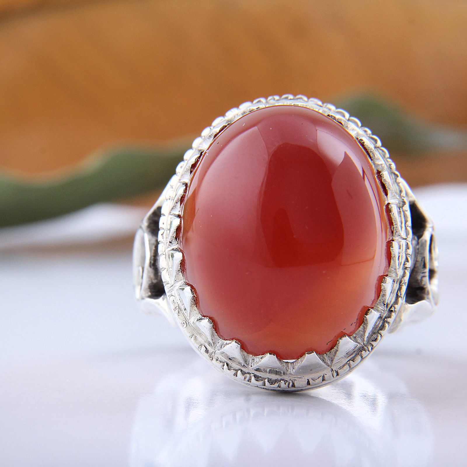 انگشتر نقره مردانه مدل رکاب اره کاری دست ساز کد AM_04582 -  - 3