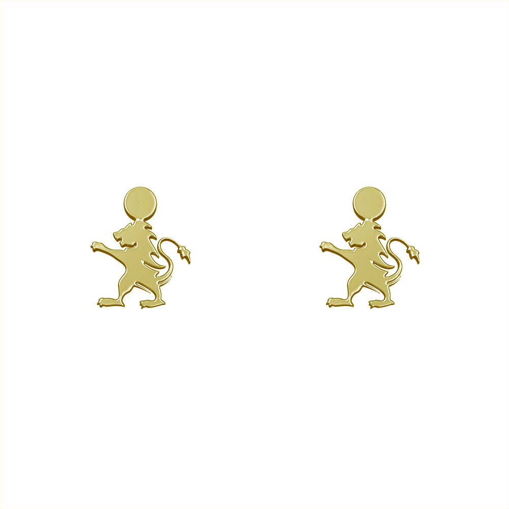 گوشواره طلا 18 عیار زنانه مدوپد مدل لوگو پژو کد GA1-14533