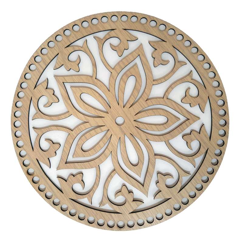 کفی تریکو بافی مدل دایره طرح دار ماندالا 1