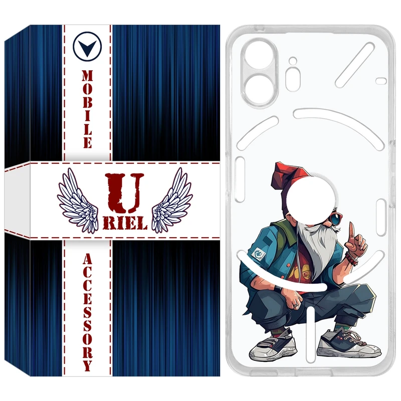 کاور یوریل مدل Clear کد 48 طرح پیرمرد مناسب برای گوشی موبایل ناتینگ فون 2