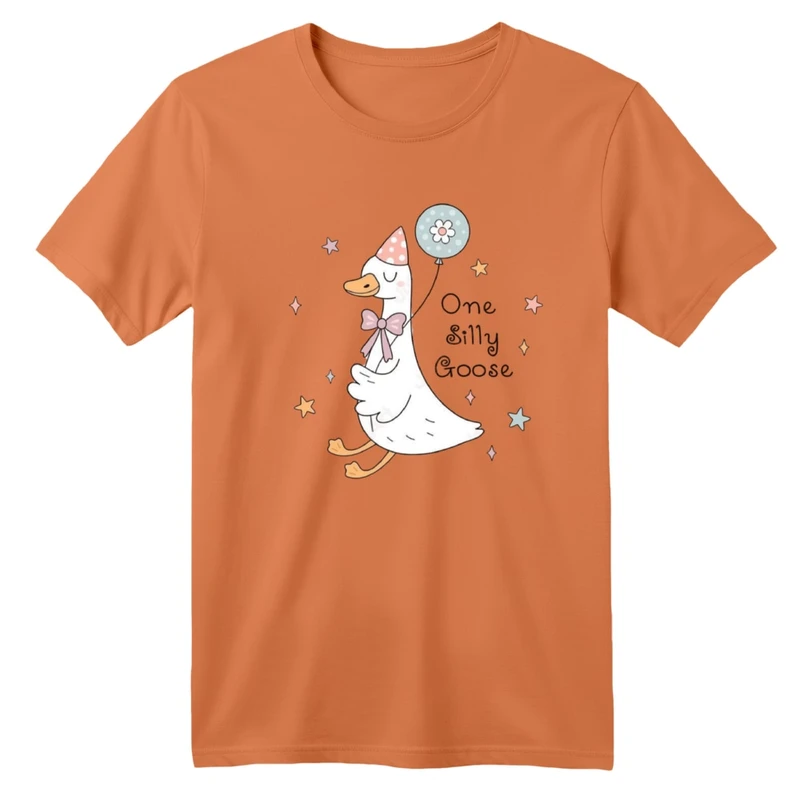 تی شرت آستین کوتاه بچگانه مدل اردک و بادکنک