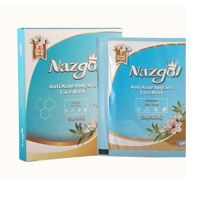 ماسک صورت نازگل مدل آکنه وزن 25 گرم بسته 5 عددی