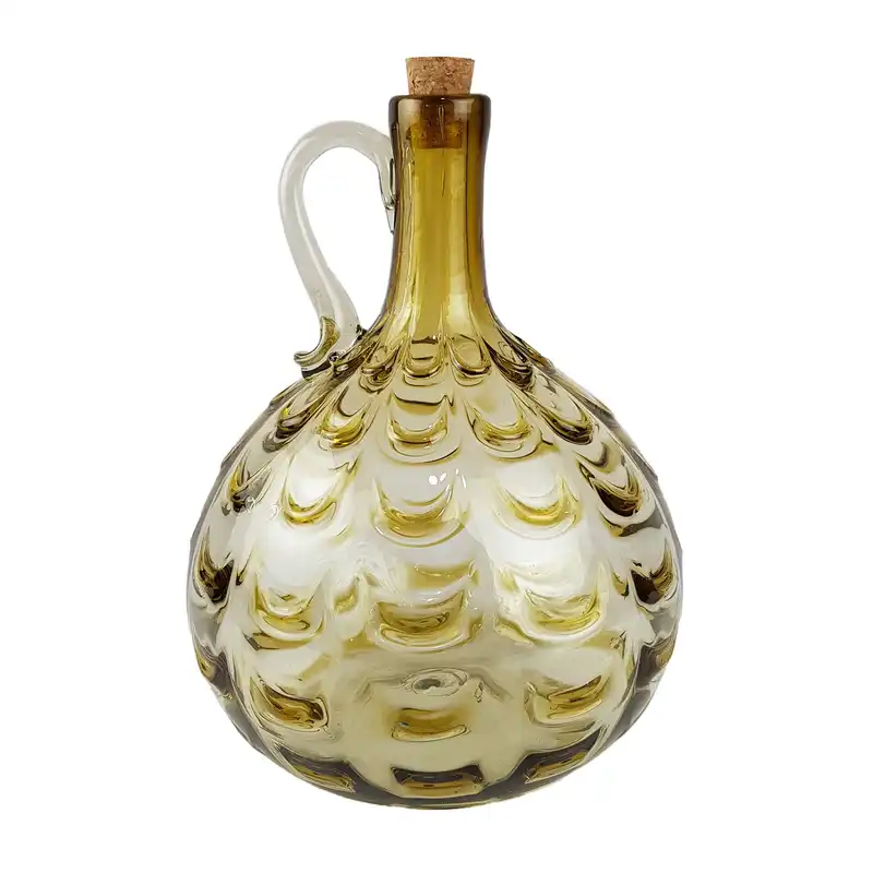 بطری شیشه ای مدل قرابه دسته دار کد 005