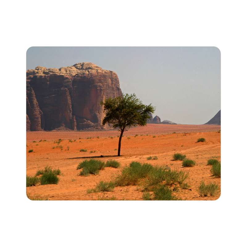ماوس پد اطلس آبی طرح  بیابان و درخت و سبزه  مدل T6918