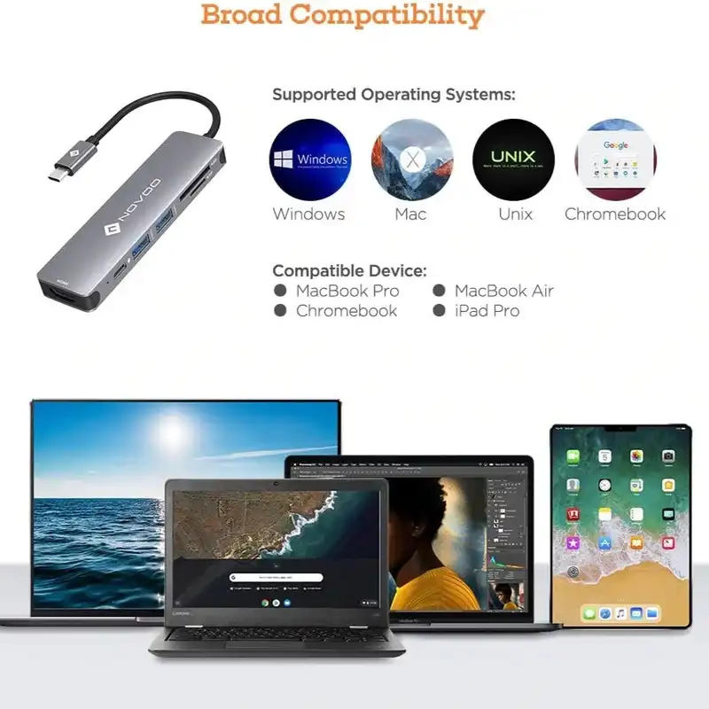 هاب 6 پورت USB-C برند نوو