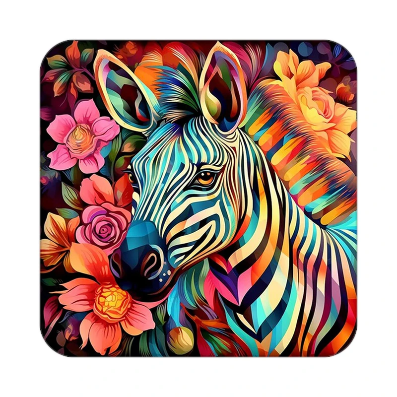 زیر لیوانی کاکتی طرح حیوانات رنگی مدل mp26565