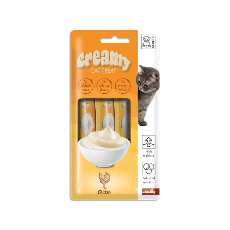 بستنی گربه ام پتس مدل CREAMY طعم مرغ وزن 60 گرم