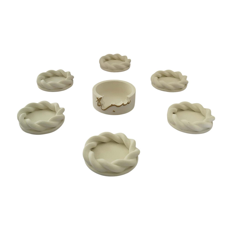 مجموعه ظروف هفت سین 7 پارچه مدل میلانا