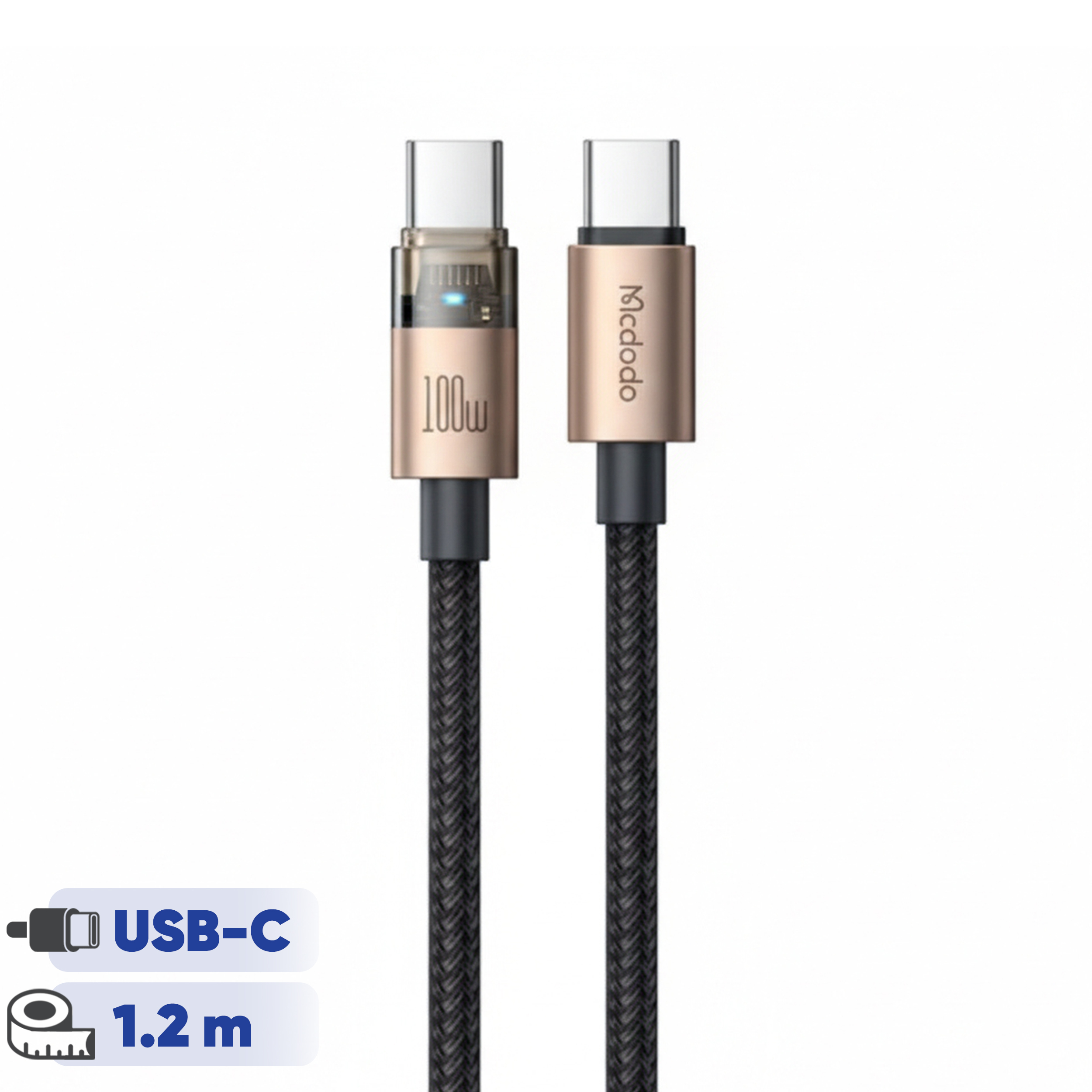 کابل usb-c مک دودو مدل ca-558 100Wطول 1.2متر کابل usb-c مک دودو مدل ca-558 100Wطول 1.2متر