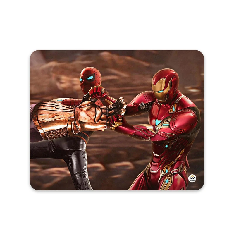 ماوس پد شادیت مدل Iron Man و Spider-Man کد554 سایز 24*19 سانتی متر