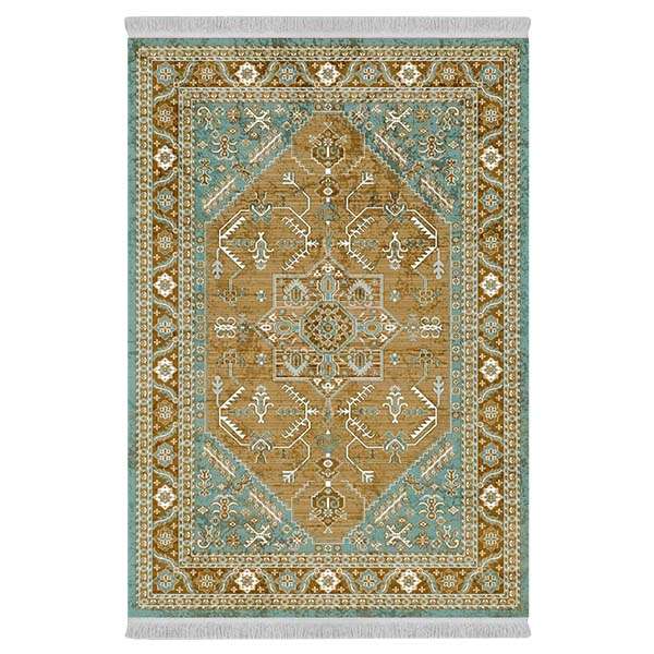 فرش پارچه‌ای دفه مدل فرشینه طرح مدرن کد 416