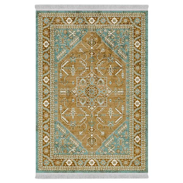 فرش پارچه‌ای دفه مدل فرشینه طرح مدرن کد 416