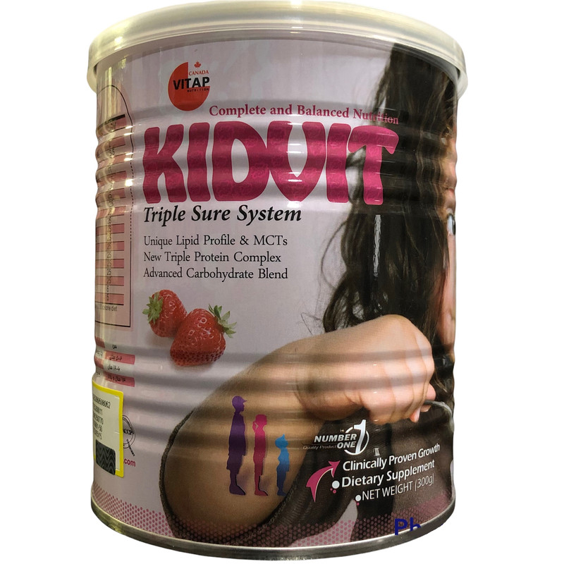 پودر افزایش قد و وزن کودکان بالای 2 سال کیدویت ویتاپی - 300 گرم