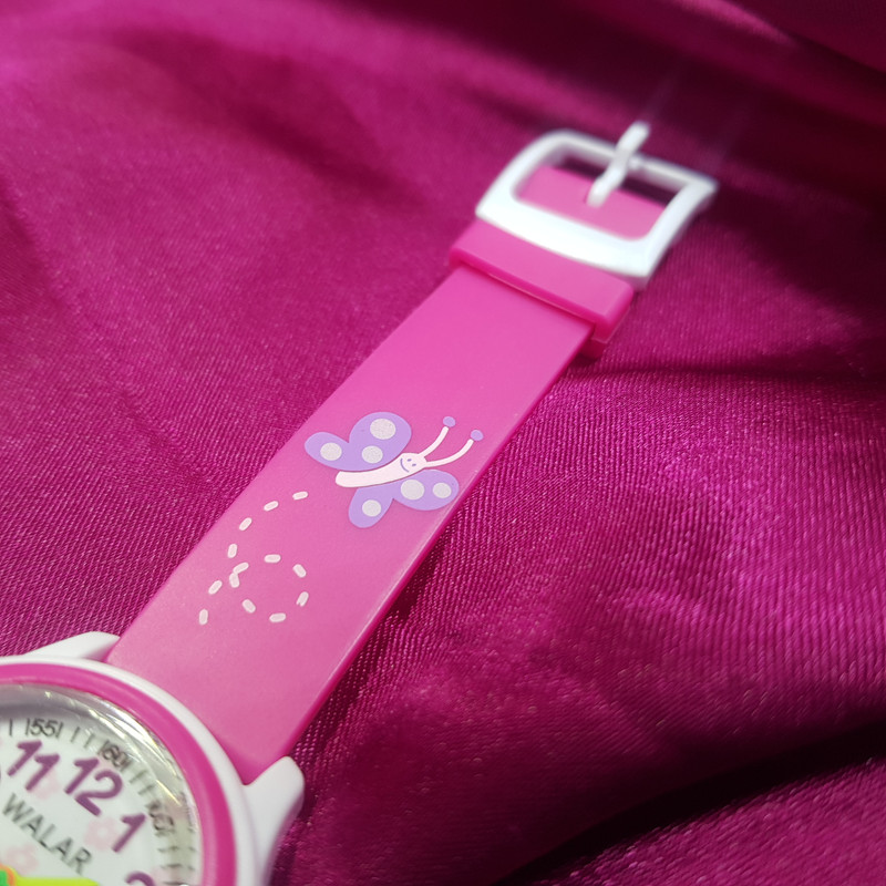 ساعت مچی عقربه ای بچگانه والار مدل ضدآب طرح پروانه کد 20