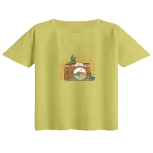 کراپ تی‌شرت آستین کوتاه زنانه کد 02