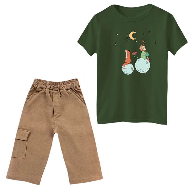 ست تی‌شرت و شلوارک پسرانه مدل شازده کوچولو کد 2