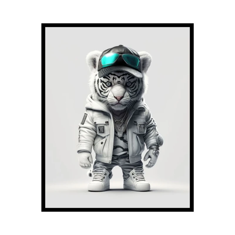 پوستر مدل بچه ببر سفید