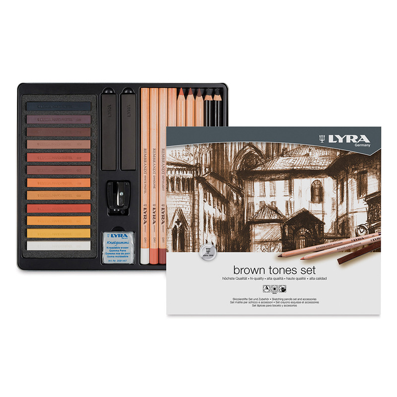 ست پاستل گچی لیرا مدل Brown Tones کد 90889 مجموعه 25 عددی