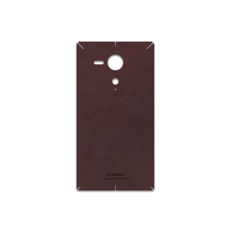 برچسب پوششی ماهوت مدل Matte-Dark-Brown-Leather مناسب برای گوشی موبایل سونی Xperia SP