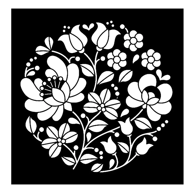  شابلون باتیس آرت طرح گل کد 50-492