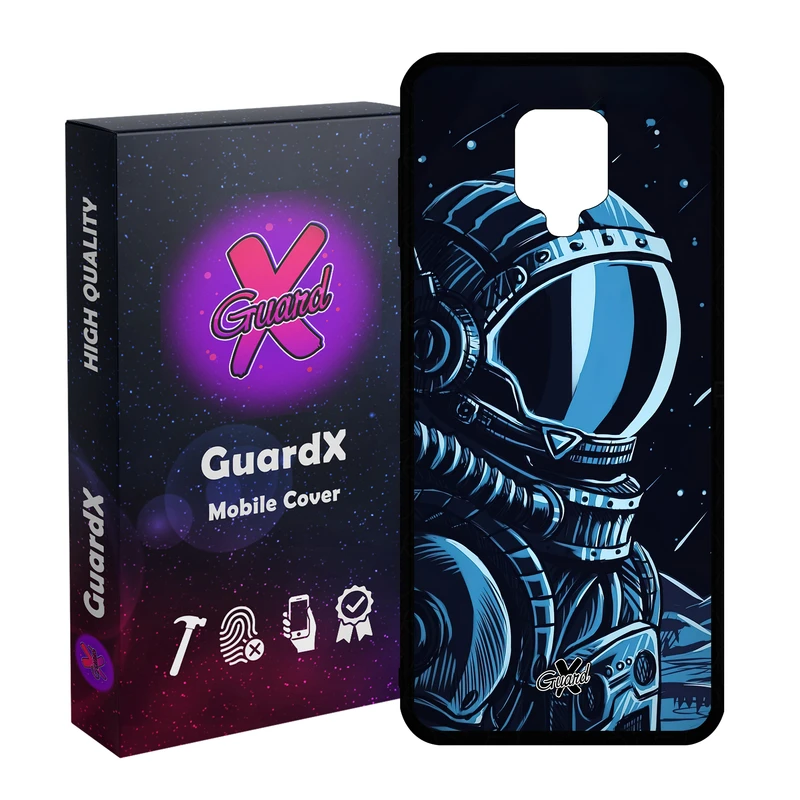 کاور گارد ایکس طرح فضانورد مدل Glass10473 مناسب برای گوشی موبایل شیائومی Redmi Note9 Pro/Note 9 Pro Max/Redmi Note 9S/MI Poco M2 Pro