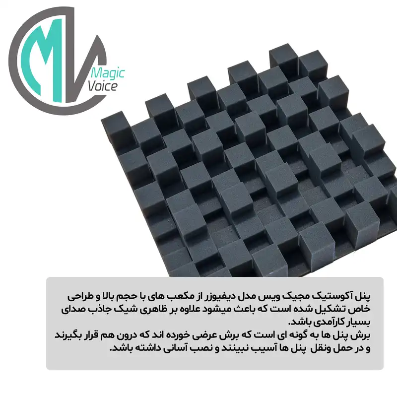 پنل آکوستیک مجیک ویس مدل کیوب پلت