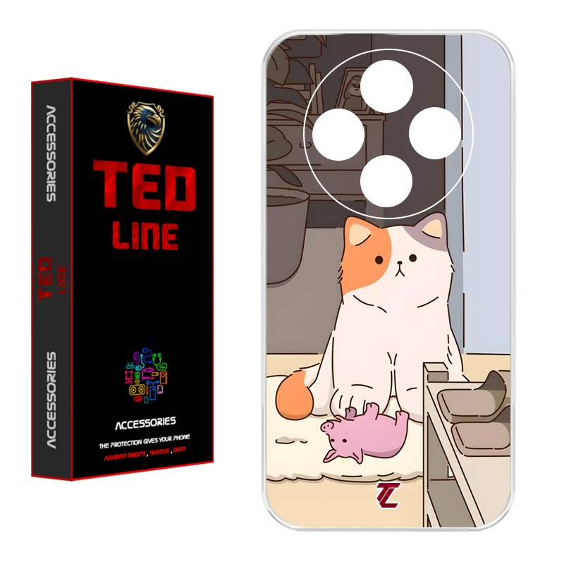 کاور تدلاین طرح گربه کد 1192 مناسب برای گوشی موبایل شیائومی Redmi 14C / Poco C75