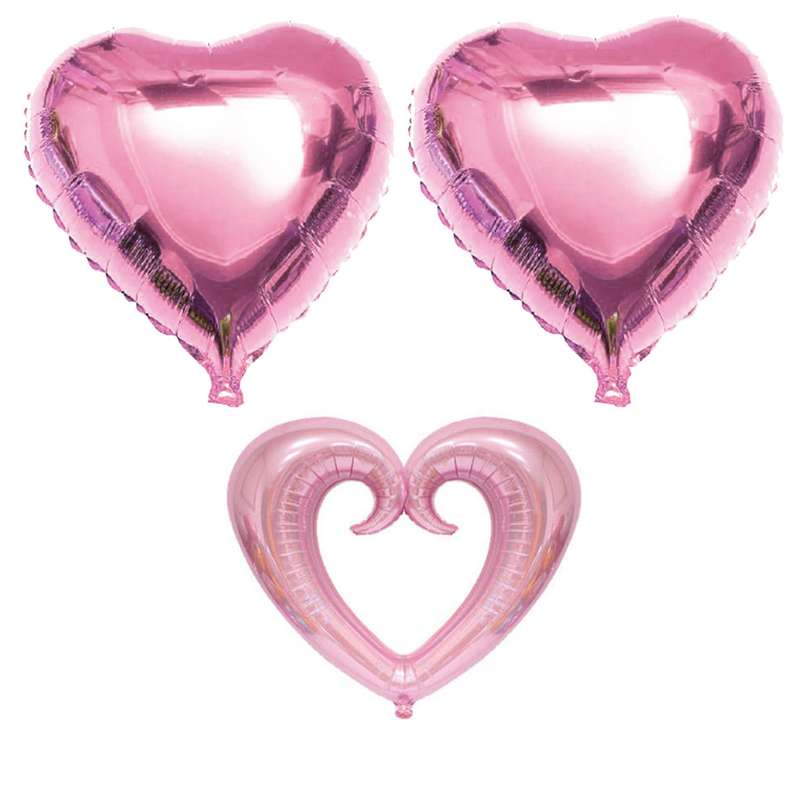 بادکنک فویلی طرح قلب بسته 3 عددی