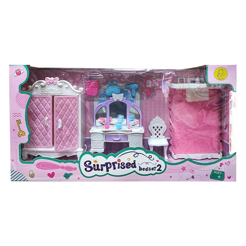 ست اسباب بازی لوازم خانه مدل اتاق خواب کودک طرح سورپرایز