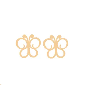 گوشواره طلا 18 عیار زنانه باراد زر مدل پروانه BZ25