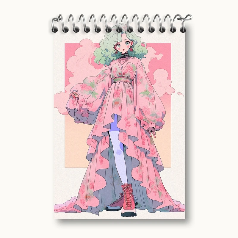 دفتر یادداشت 50 برگ خندالو مدل دخترانه کد F624