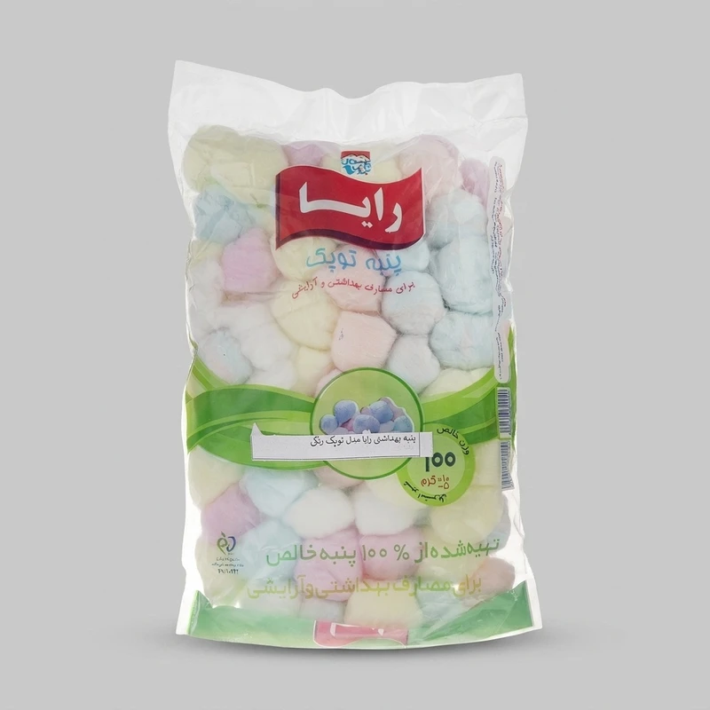 پنبه آرایشی رایا مدل توپک کد C1 بسته 100 عددی