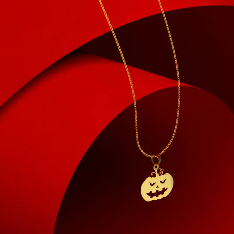 گردنبند طلا 18 عیار زنانه مدوپد مدل هالووین کد G3-1-1083