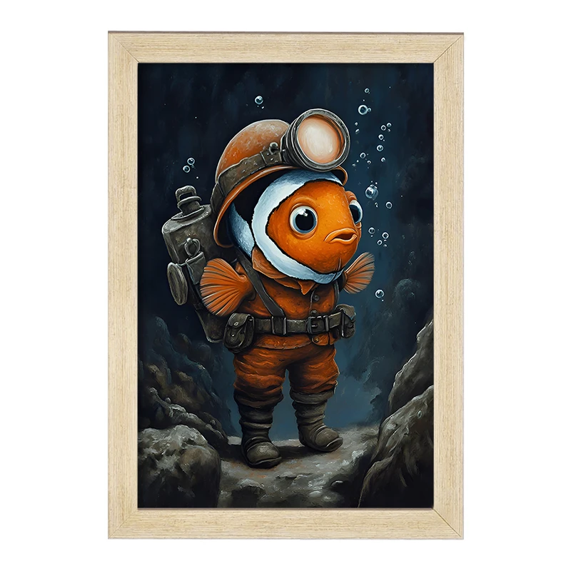 تابلو خندالو مدل ماهی آتش نشان کد F11789